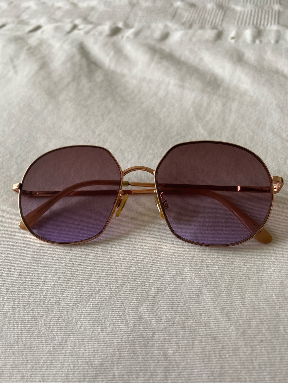 Gold Frame Purple Gradient Women's Sunglasses